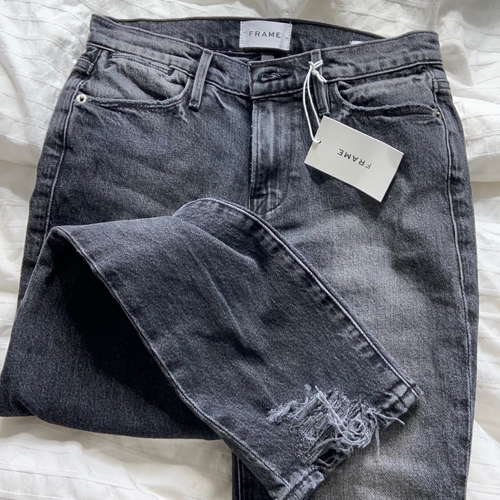 FRAME LE HIGH STRAIGHT JEAN - Picture 1 of 5